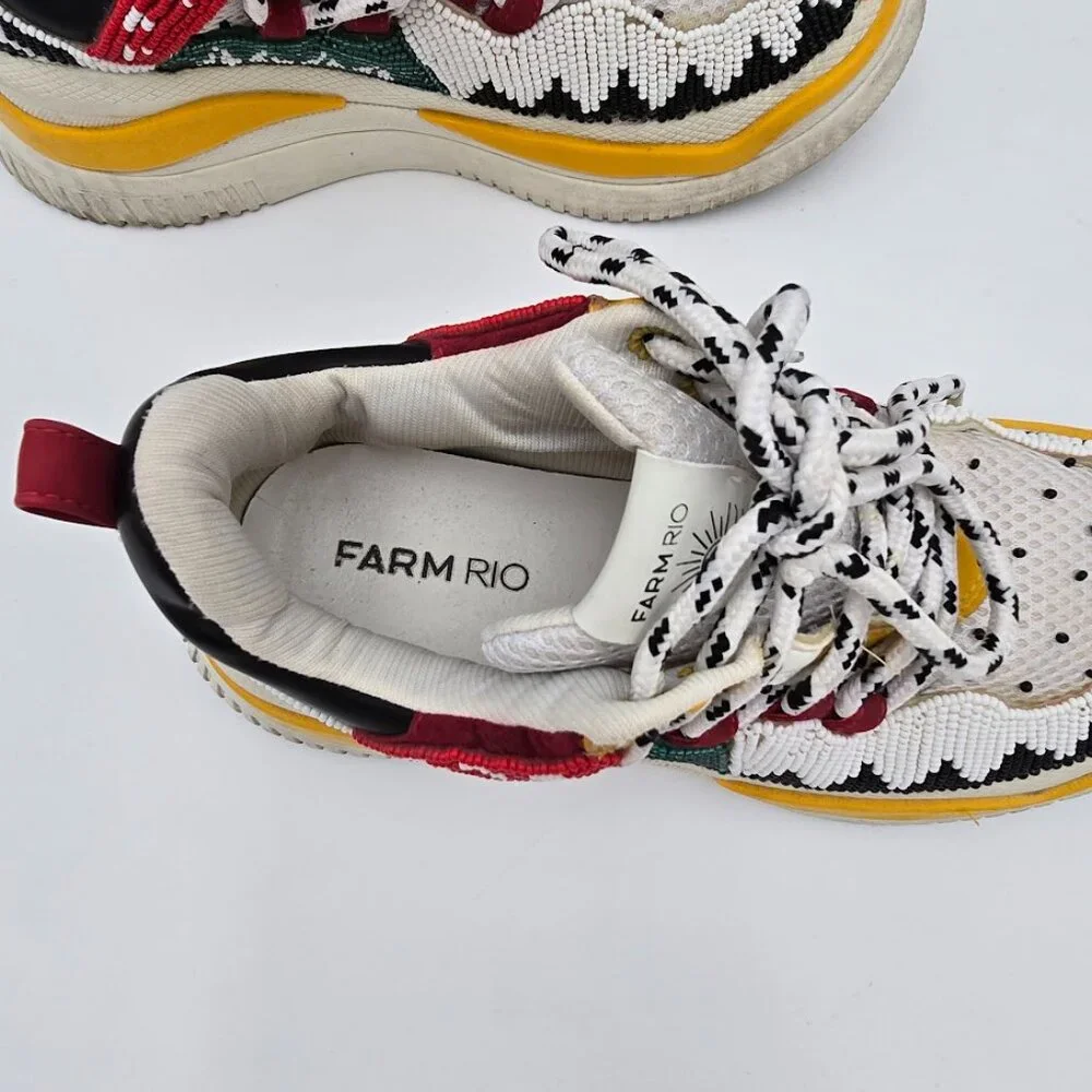 FARM Rio Irie Beaded Platform Sneakers in Multi color - Picture 6 of 8